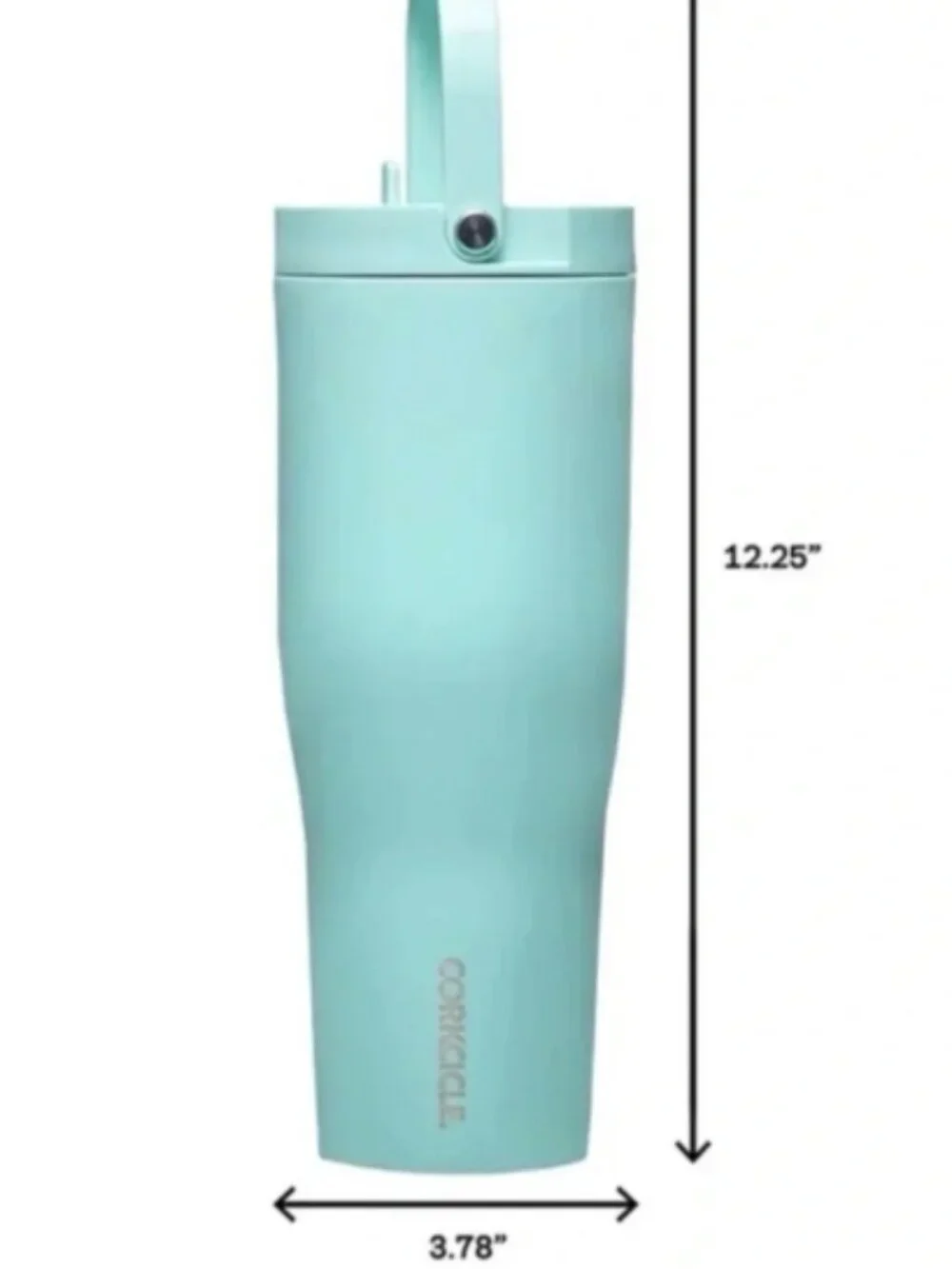 Corkcicle Mint Travel Tumbler with Carry Handle - Go Cup XL 30 Ounces